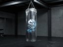 Silver punching bag loaded with virtual credits icon